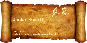 Janka Rudolf névjegykártya