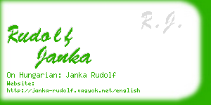 rudolf janka business card